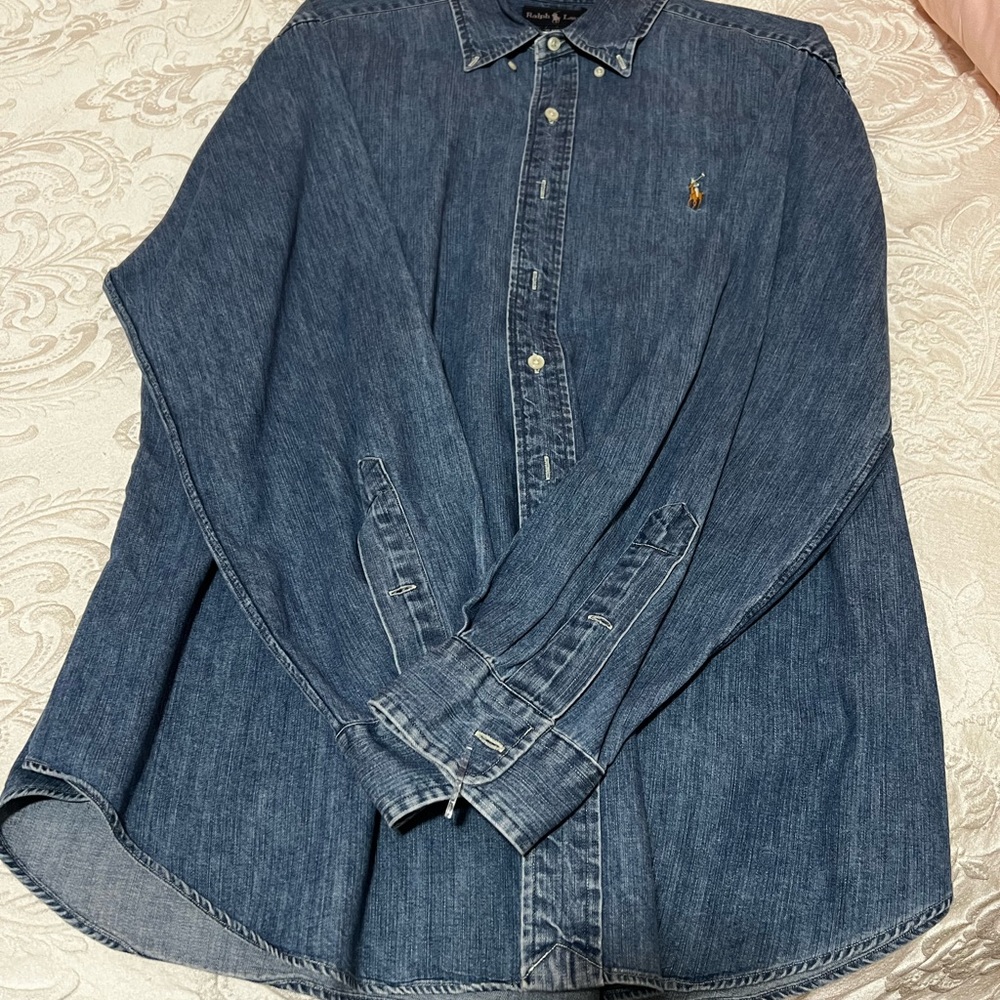 Ralph Lauren Men’s Long Sleeve Shirt Chambray XL